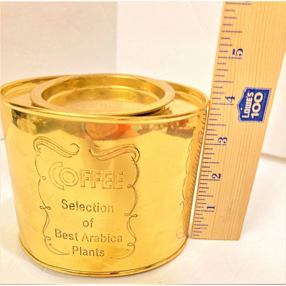 Brass Stash Coffee Can 4" - Picture 2 of 4